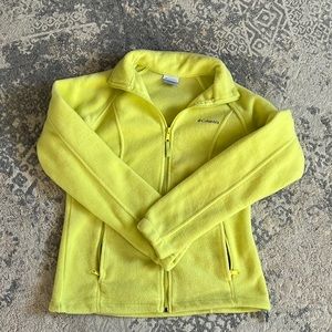 Columbia yellow women’s size medium fleece jacket